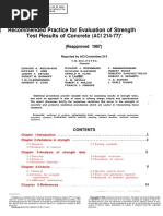 Recommended Practice For Evaluation of Strength Test Results of Concrete (ACI 214-77)