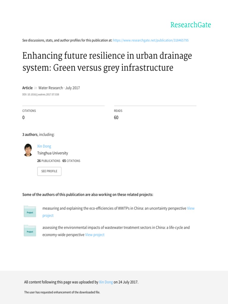 Enhancing Future Resilience in Urban Drainage System - Green Versus ...