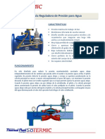 Valvula Reductora y Sostenedora de Presion para Agua