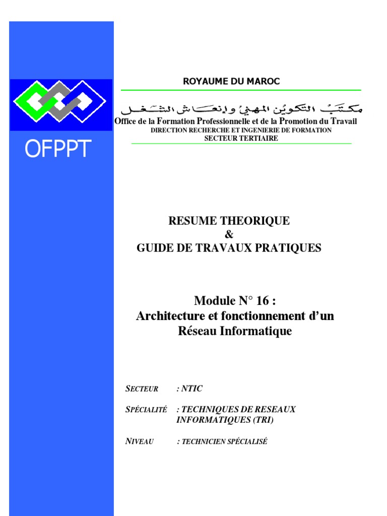 Module 17 Architecture Et Fonctionnement Dun Réseau Informatique PDF ...