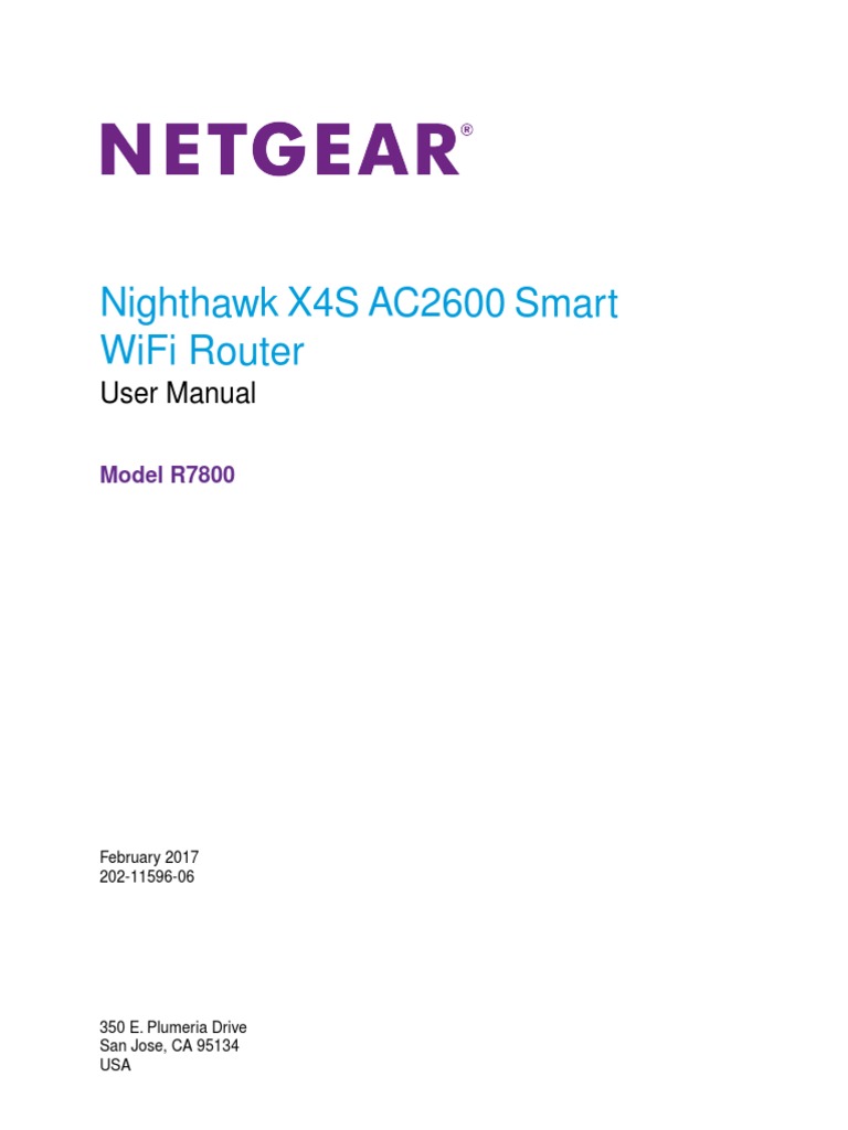 Nighthawk X4S Ac2600 Smart Wifi Router User Manual PDF Wi Fi