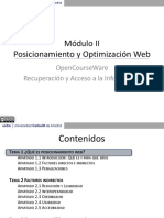 Posicionamiento y Optimización Web
