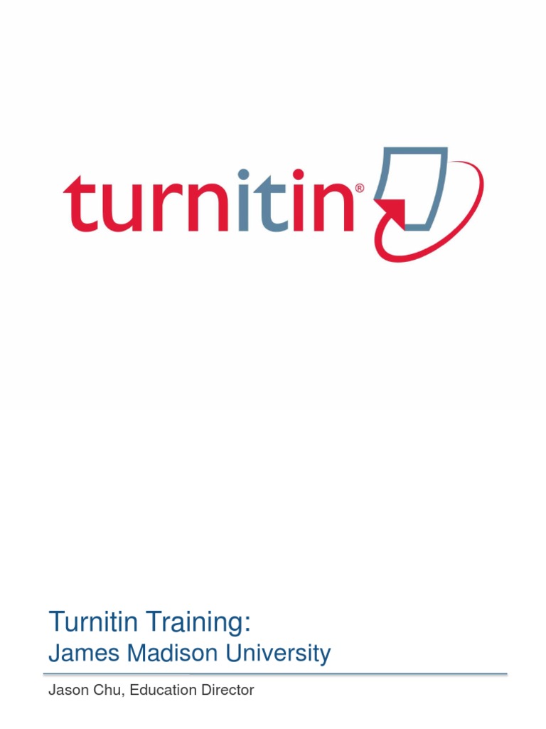 Turnitin-Training JMU | PDF | Turnitin | Plagiarism