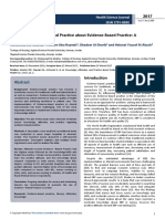 Knowledge Attitudes and Practice About Evidencebased Practice A Jordanian Study PDF