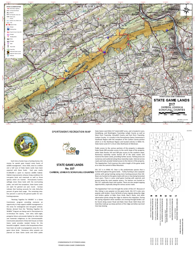 Pennsylvania Game Commission State Game Lands 217 Hunting Pennsylvania