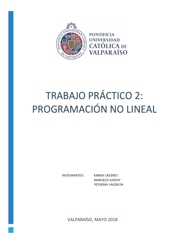 Programacion No Lineal | PDF | Cadena Markov | Matriz (Matemáticas)