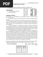 Lab No.9 Design of Synchronous Counter Objectives