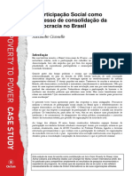 A Participação Social como processo da consolidação da democracia no Brasil.pdf