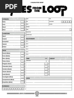 Tales From The Loop - Character Sheet - Printer Friendly - ENG