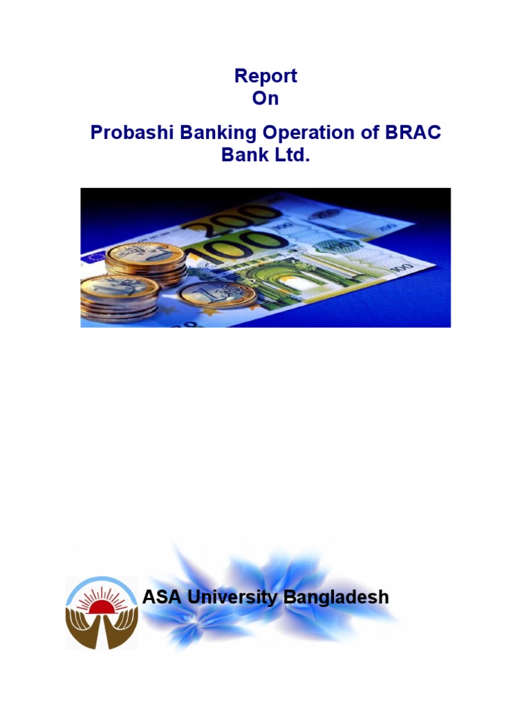 Report On Probashi Banking System of Brack Bank | PDF | Identity Document |  Banks