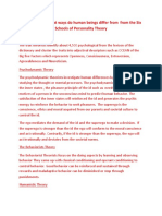 Perspectives in What Ways Do Human Beings Differ From From the Six Schools of Personality Theory