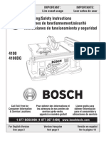 Bosch 4100 DG - Table Saw - Owners Manual