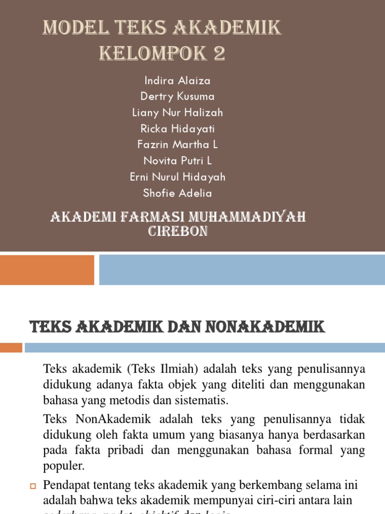 Model Teks Akademik