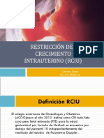 RCIU: restricción del crecimiento intrauterino