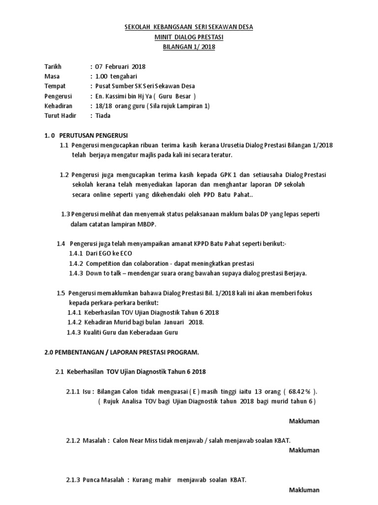 Minit Dialog Prestasi Bil 1 2018 Jba0006 Docx
