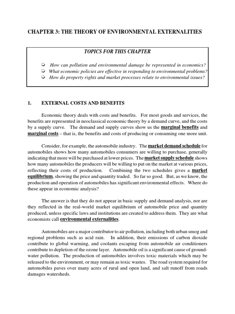 Internalizing Automobile Externalities | PDF | Externality | Supply And ...