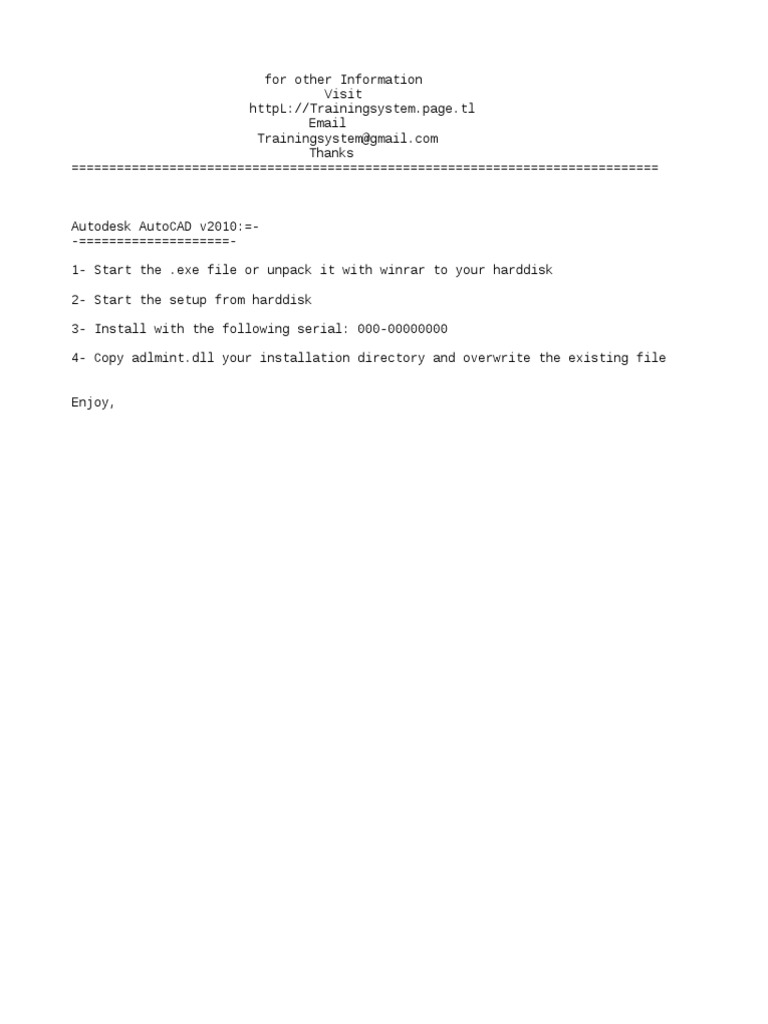 Install Guide for AutoCAD 2010 | PDF