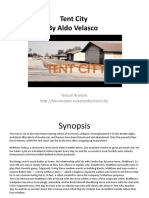 Tent City by Aldo Velasco: Textual Analysis