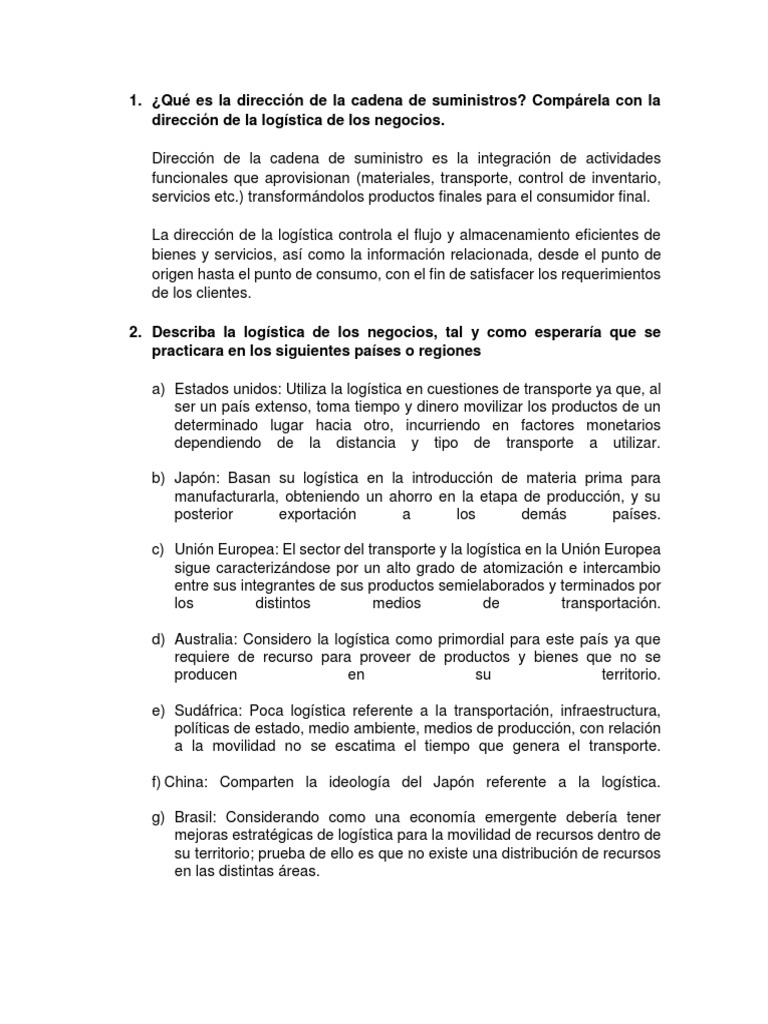 Logística y Cadena de Suministro | PDF | Logística | Marketing
