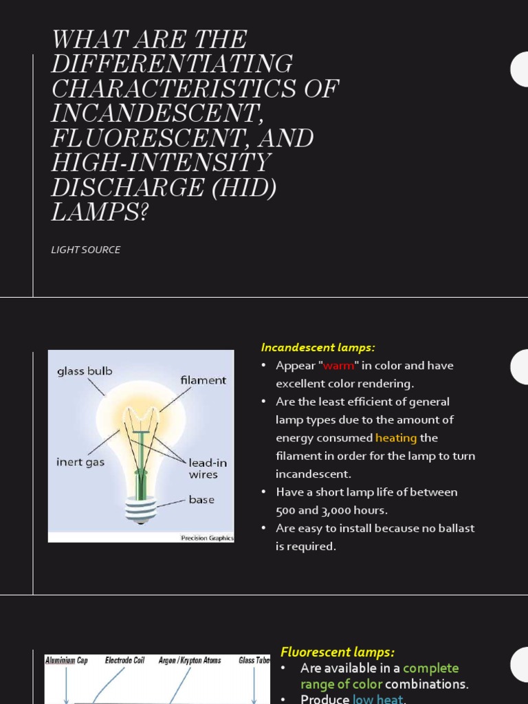 What Are The Differentiating Characteristics PDF Fluorescent Lamp
