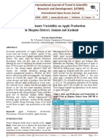 Impact of Climate Variability On Apple Production in Shopian District, Jammu and Kashmir