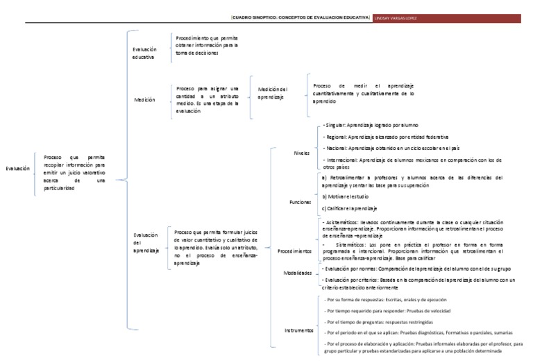 Vargaslin Cuadro Sinoptico Conceptos de Evaluacion
