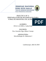 Preparación de materiales para muestreo de alimentos