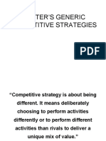 Porter'S Generic Competitive Strategies