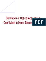 Optical Absorption Coefficient Derivation