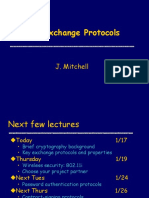 Key Exchange Protocols: J. Mitchell