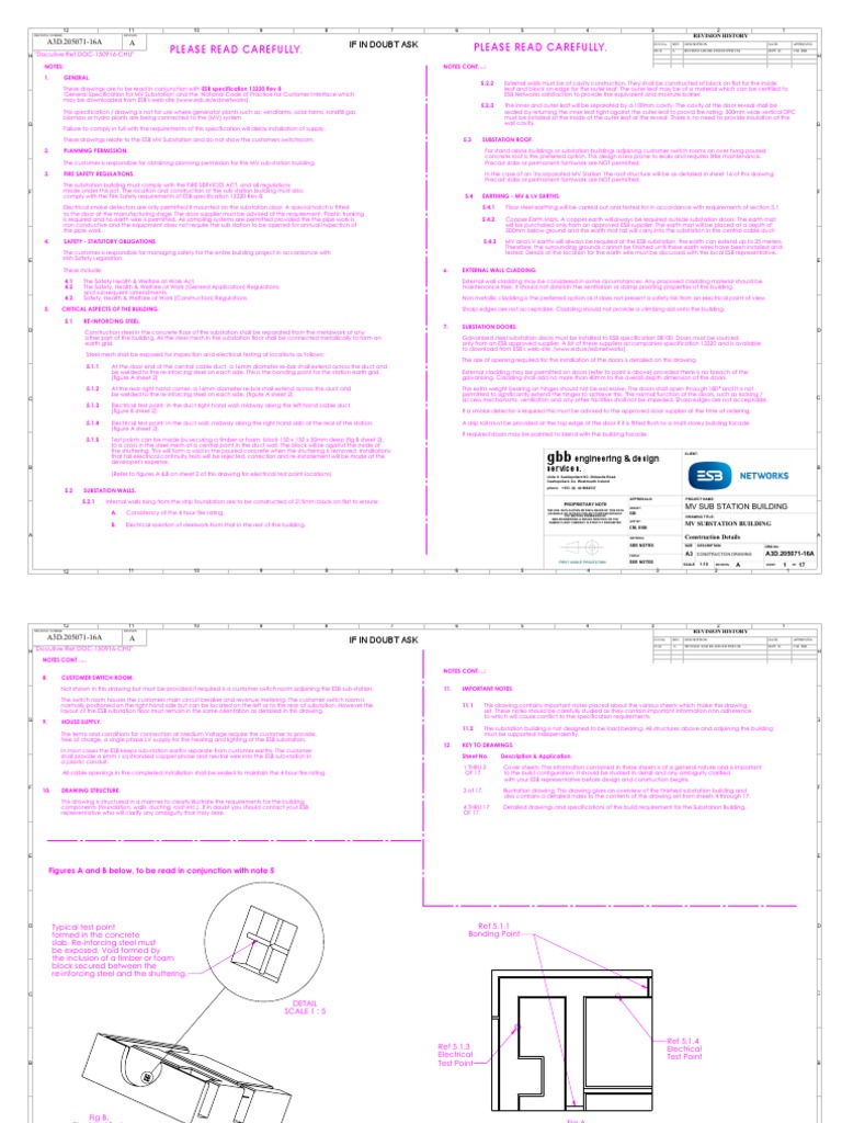 MV Substation Building Construction Details | PDF | Electrical ...