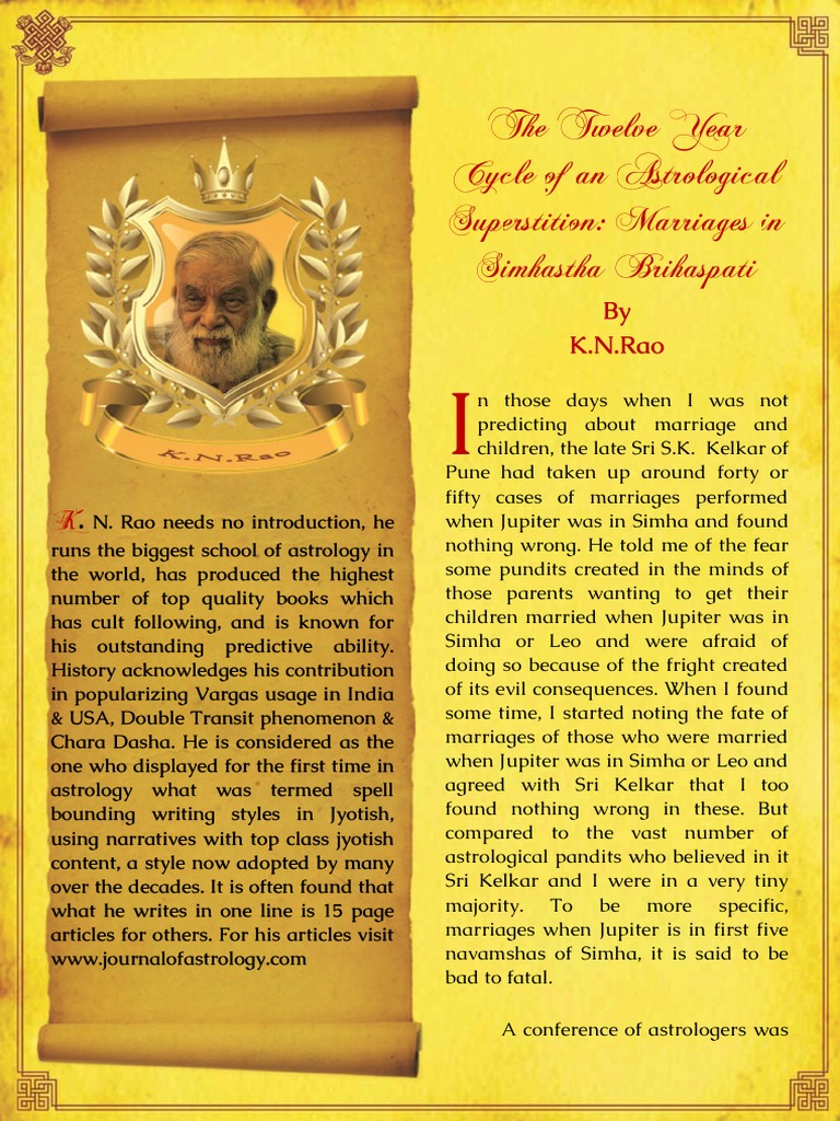 K N Rao Pdf | K N Rao methods on famous people horoscope by jamini char ...