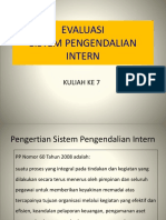 Kuliah Ke 7 Evaluasi Sistem Pengendalian Intern