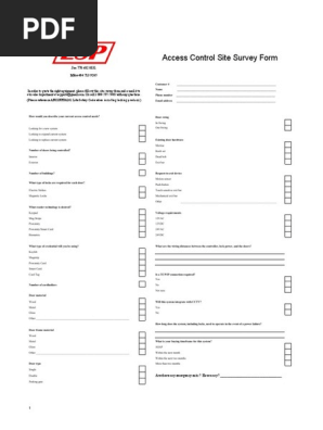 Access Control Survey Form