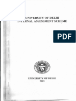 University of Delhi Internal Assessment Scheme