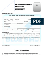 Blue Bird Admission Form