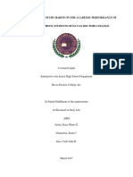 Factors Affecting Study Habits On Academic Performance of Senior High School Students of Davao Doctors College