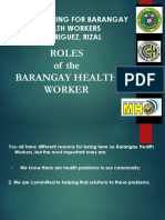 Roles of Barangay Health Workers