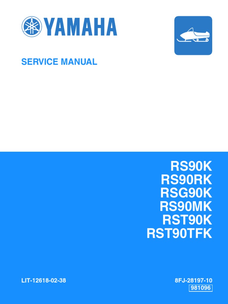 2012 Yamaha Venture RST90BS SNOWMOBILE Service Repair Manual PDF