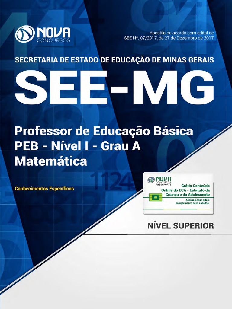 Professor de Educação Básica - PEB - Nível I - Grau A