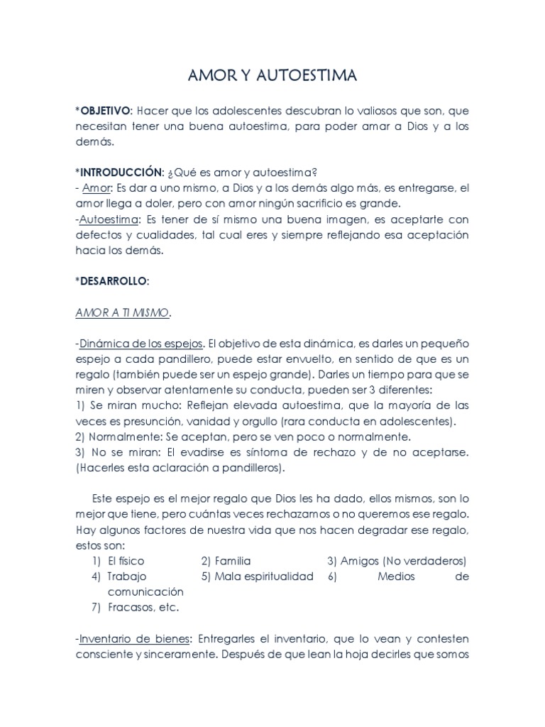 Amor y Autoestima | PDF | Autoestima | Amor