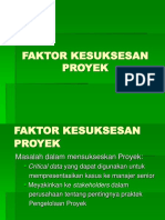 Kuliah Ke 5 Faktor Kesuksesan Proyek