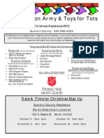 Salvation Army/Toys For Tots Christmas Assistance 2010 - Summit County, Ohio