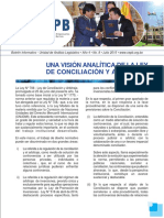 Vision Analitica de La Conciliacion en Bolivia