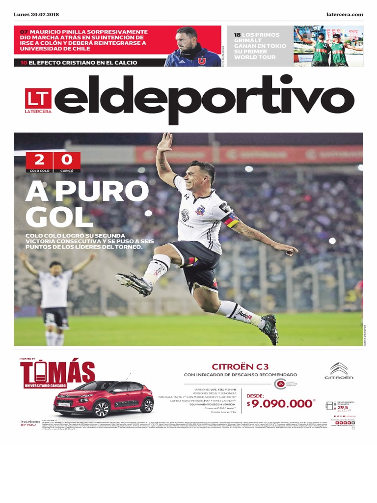 La Tercera de Chile PDF Asociación de equipos de fútbol