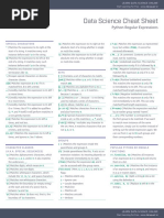 Python Regular Expressions Cheat Sheet PDF