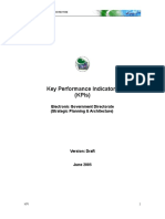 Key Performance Indicators (Kpis) : Electronic Government Directorate (Strategic Planning & Architecture)