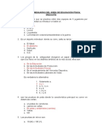 Banco de Preguntas Del Área de Educación Física 2013