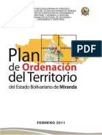 Plan de Ordenacion de Territorio Del Estado Miranda