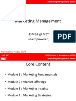 Marketing Management: E-Mba at Met (E-Empowered)